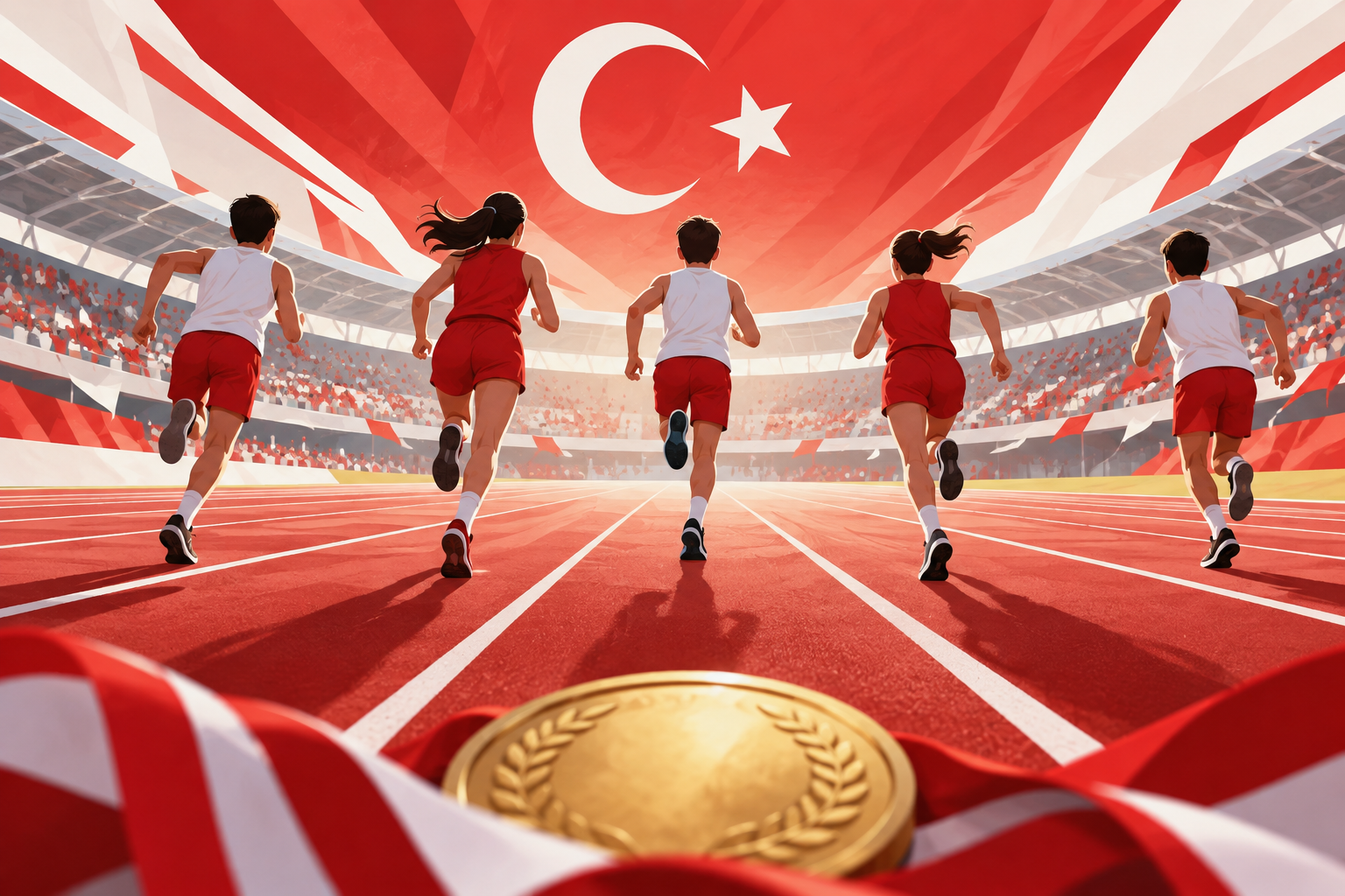 Çorlu’da Cumhuriyet Bayramı yarışlarında 147 sporcu piste çıktı